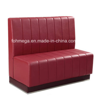 Diseño rojo moderno del asiento de la cabina del restaurante de cuero de la PU